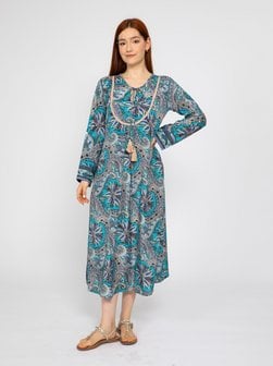 Artikelbild Damen Maxikleid von Vicci Germany in blau gemustert
