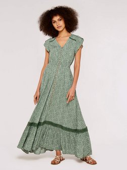Artikelbild Damen Maxikleid von Apricot in grün gemustert