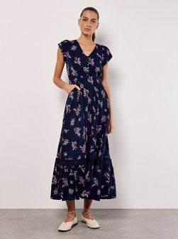 Artikelbild Damen Maxikleid von Apricot in marine gemustert