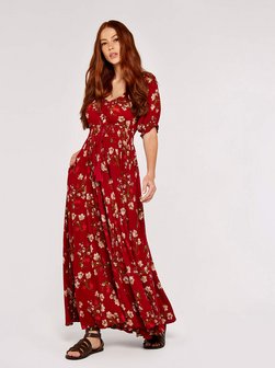 Artikelbild Damen Maxikleid von Apricot in rot gemustert