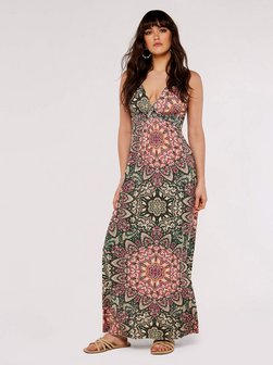 Artikelbild Damen Maxikleid von Apricot in grün gemustert