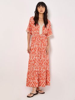 Artikelbild Damen Maxikleid von Apricot in orange gemustert