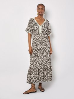 Artikelbild Damen Maxikleid von Apricot in grün gemustert