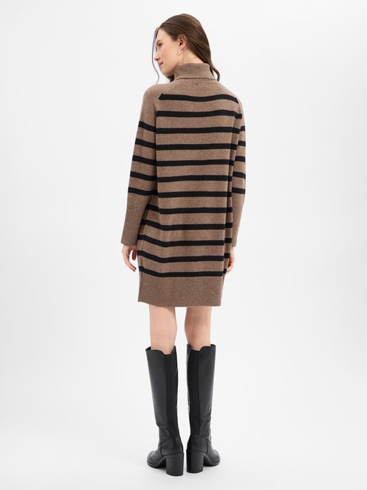 Damen Merinowoll-Strickkleid