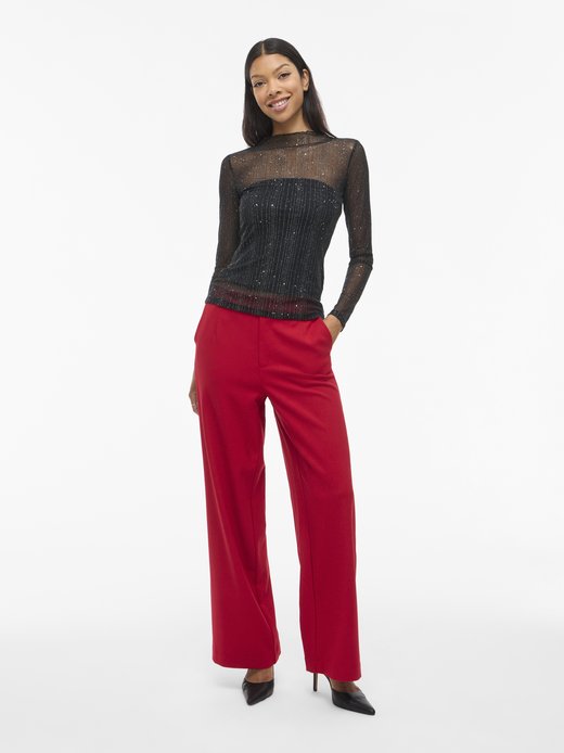 Damen Mesh-Langarmshirt - VIturno Funnelneck