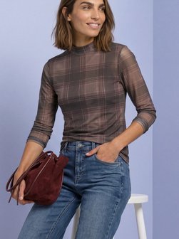 Damen Mesh-Langarmshirt