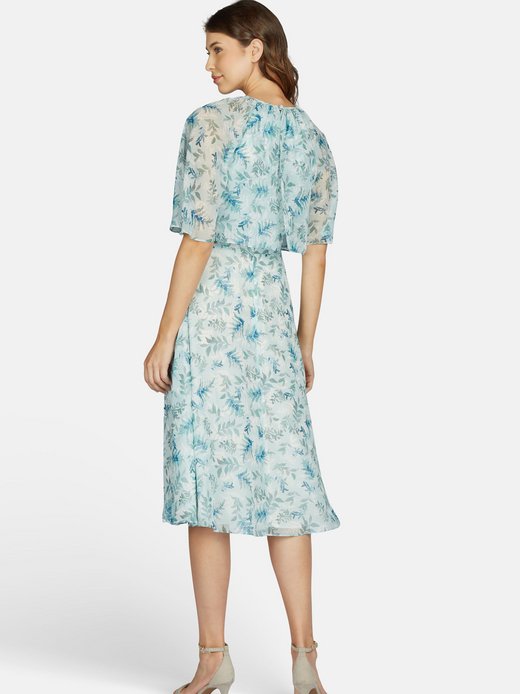 Damen Midi-Chiffonkleid