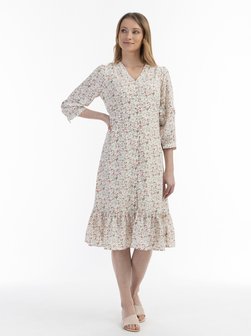 Damen Midi-Kleid mit Blumenprint