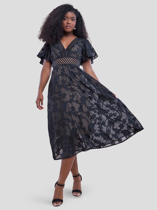 Damen Midi Kleid