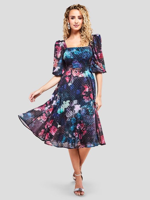 Damen Midi-Kleid