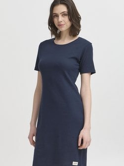 Artikelbild Damen Midikleid - OXPIMATTA von OXMO in blau strukturiert