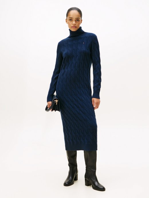 Damen Midikleid aus Wolle