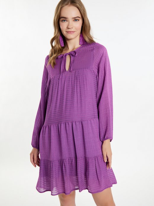 Damen Midikleid im Streifendesign