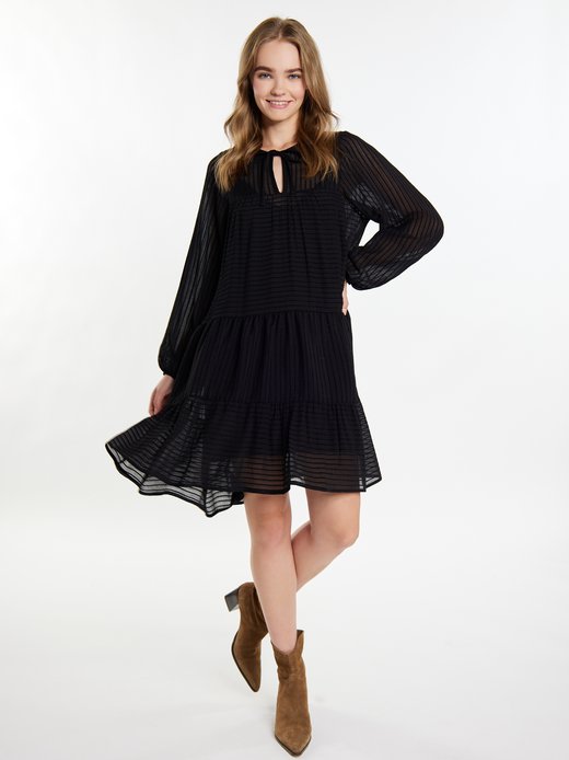 Damen Midikleid im Streifendesign