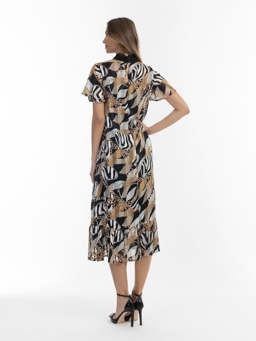 Damen Midikleid mit Allover-Print