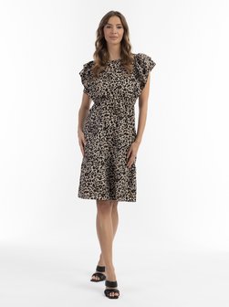 Damen Midikleid mit Leoprint