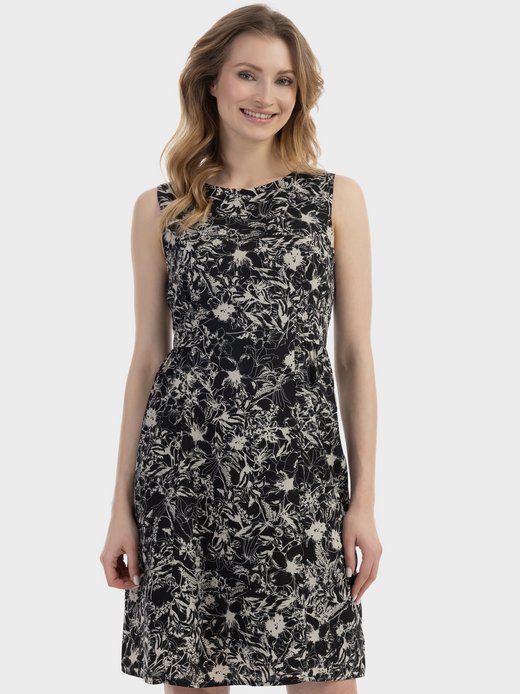 Damen Midikleid mit Retro-Print