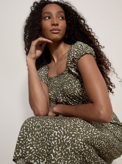 Damen Midikleid