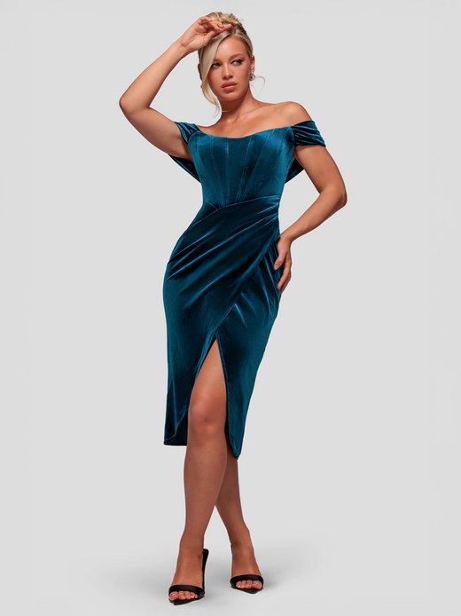 Damen Midikleid