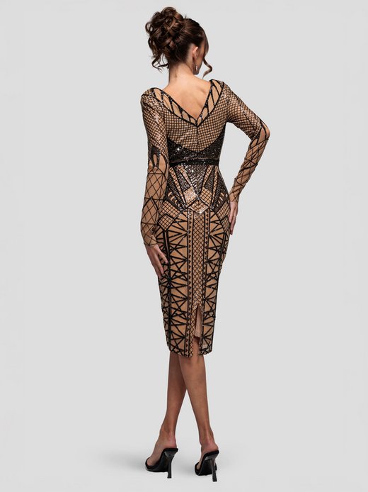 Damen Midikleid