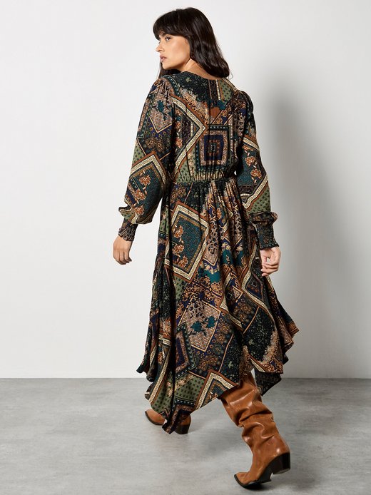 Damen Midikleid