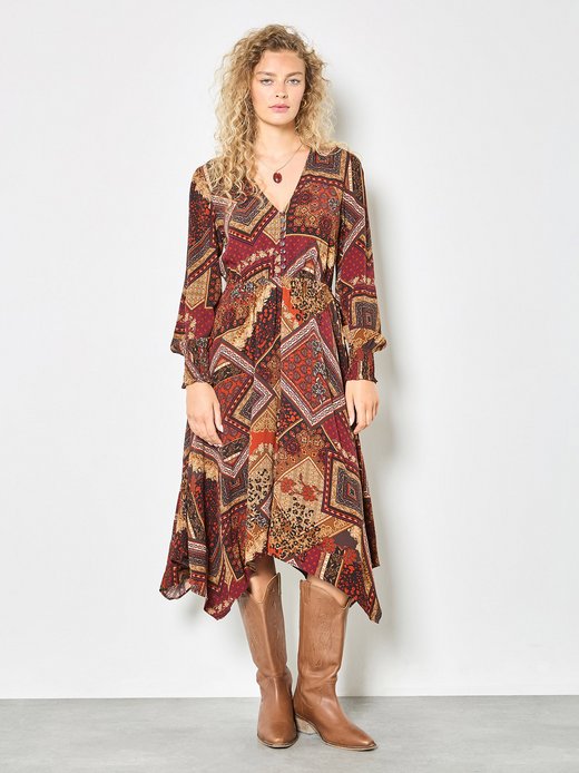 Damen Midikleid