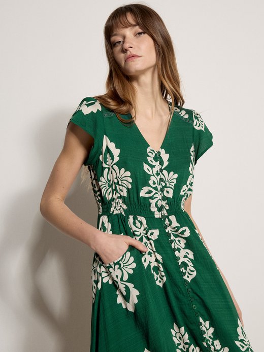 Damen Midikleid