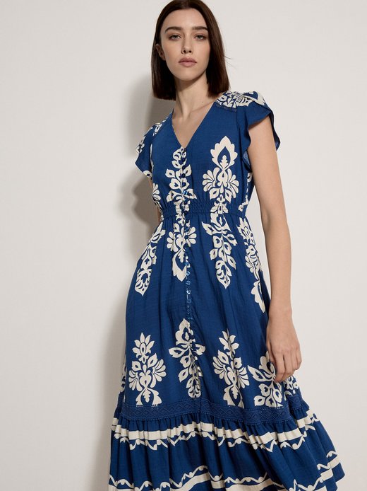 Damen Midikleid