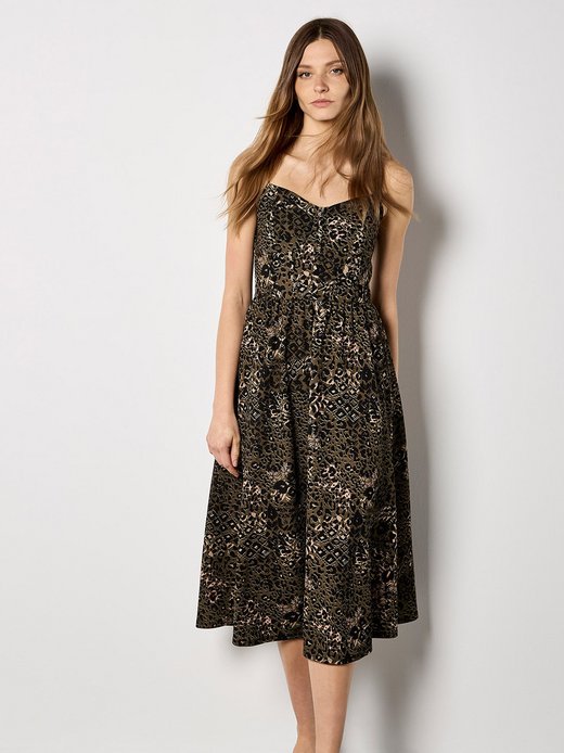 Damen Midikleid