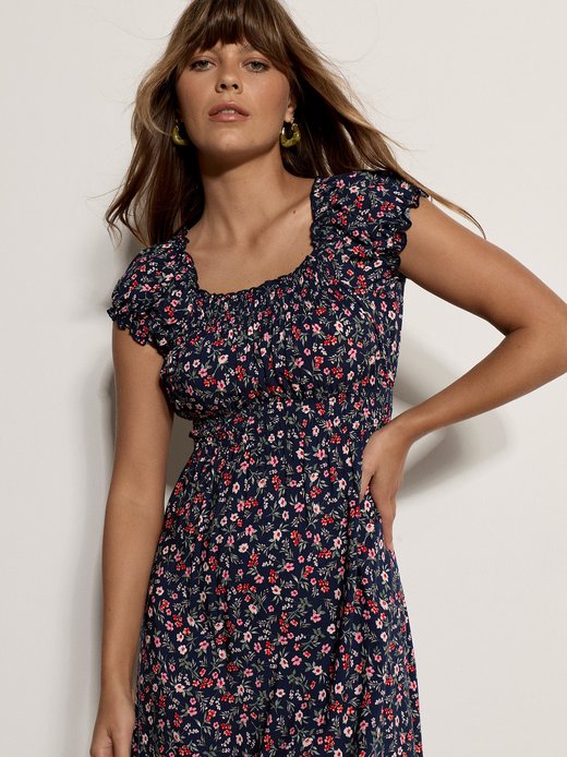 Damen Midikleid