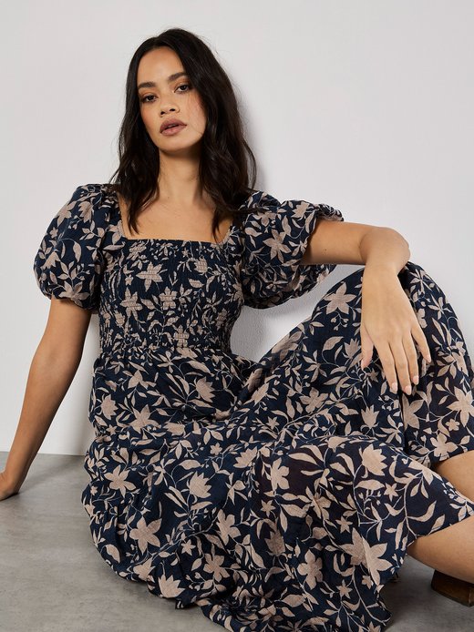Damen Midikleid
