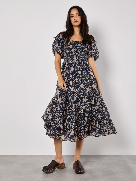 Damen Midikleid