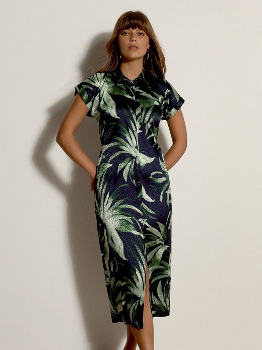 Damen Midikleid