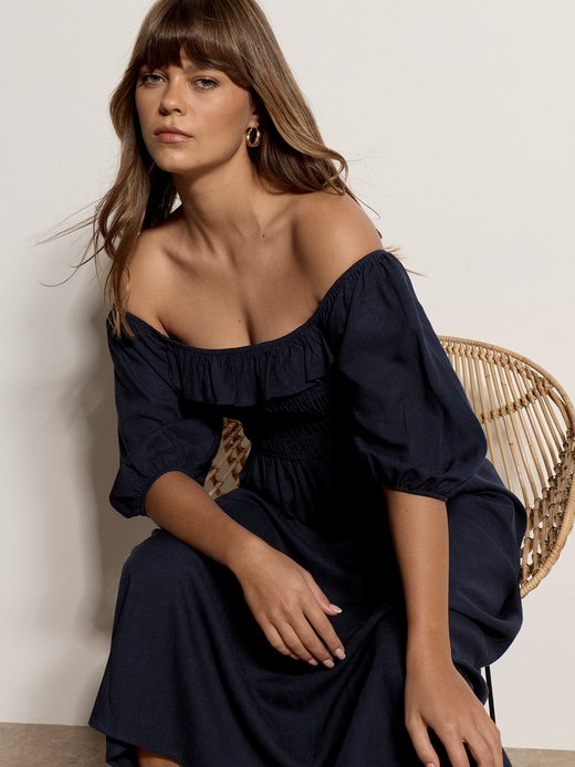 Damen Midikleid