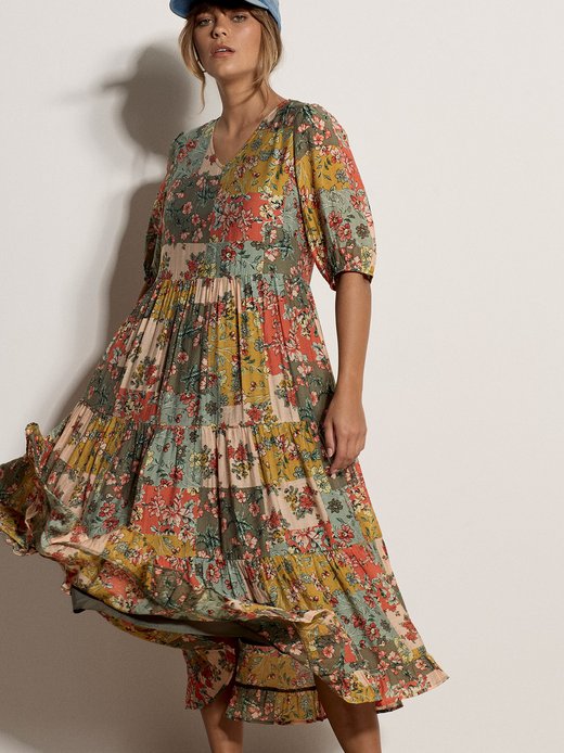 Damen Midikleid