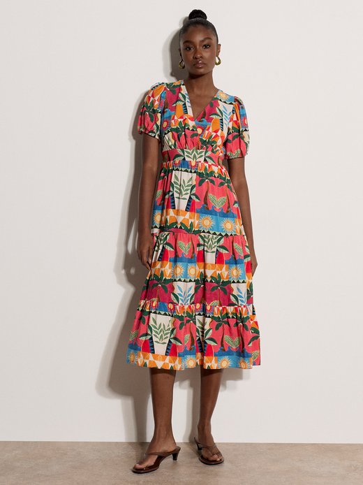 Damen Midikleid