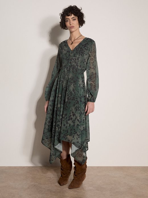 Damen Midikleid