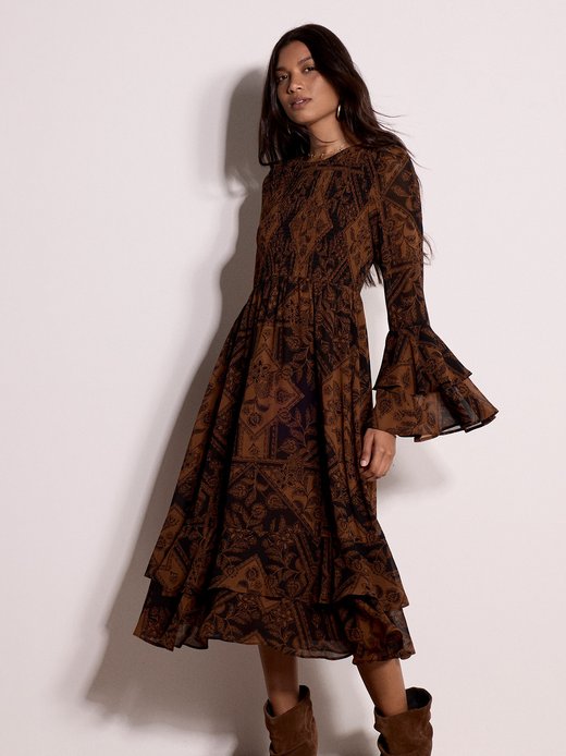 Damen Midikleid