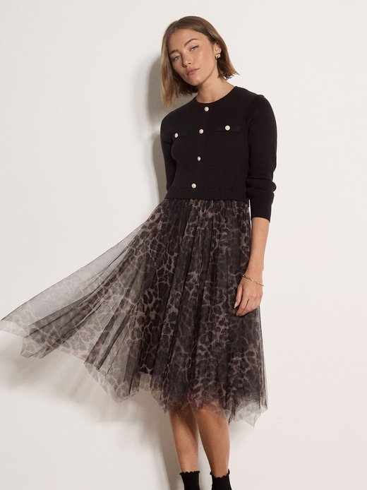 Damen Midikleid