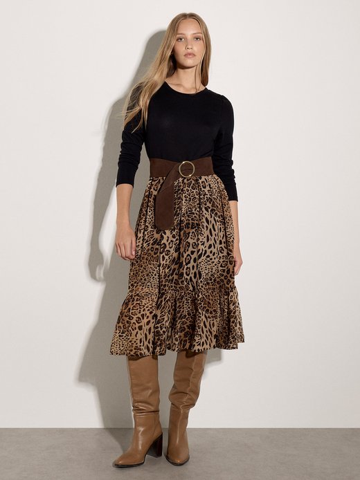 Damen Midikleid