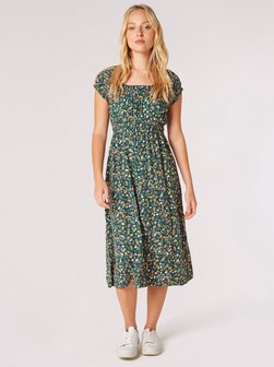 Artikelbild Damen Midikleid von Apricot in grün gemustert