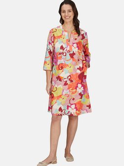 Artikelbild Damen Midikleid von White Label in orange bedruckt