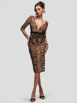 Damen Midikleid