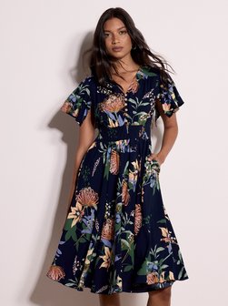 Damen Midikleid