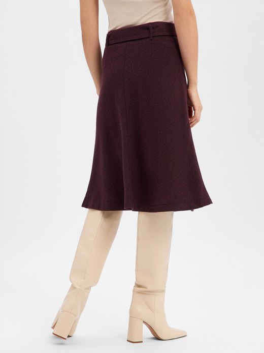 Damen Midirock mit Wolle