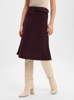 Damen Midirock mit Wolle