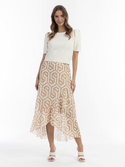 Artikelbild Damen Midirock von Faina in beige kariert