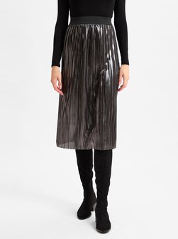 Artikelbild Damen Midirock von Cartoon in schwarz silber uni