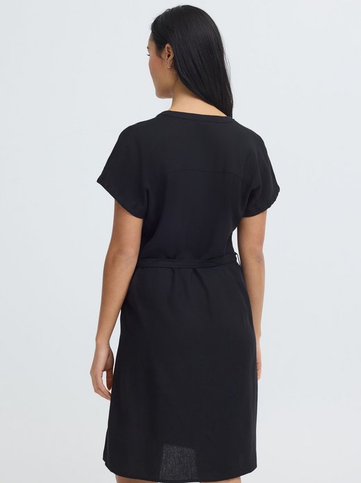 Damen Minikleid - OXNInna Linen Mix Vneck