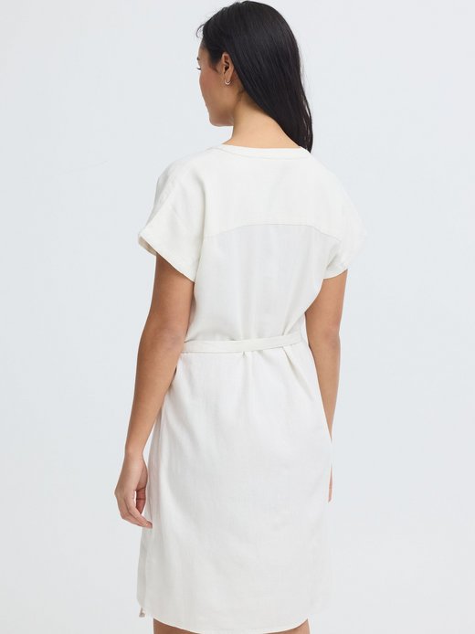 Damen Minikleid - OXNInna Linen Mix Vneck